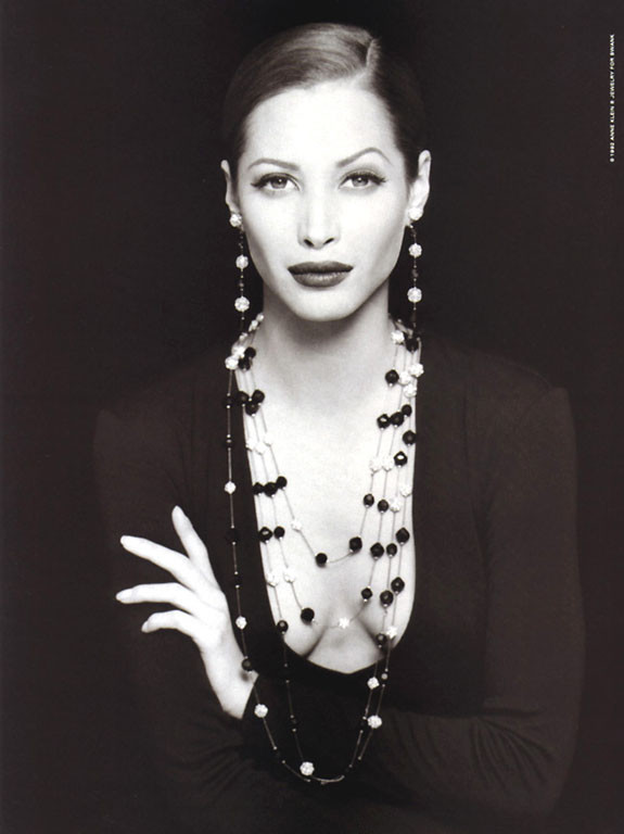 Christy Turlington featured in  the Anne Klein advertisement for Autumn/Winter 1992