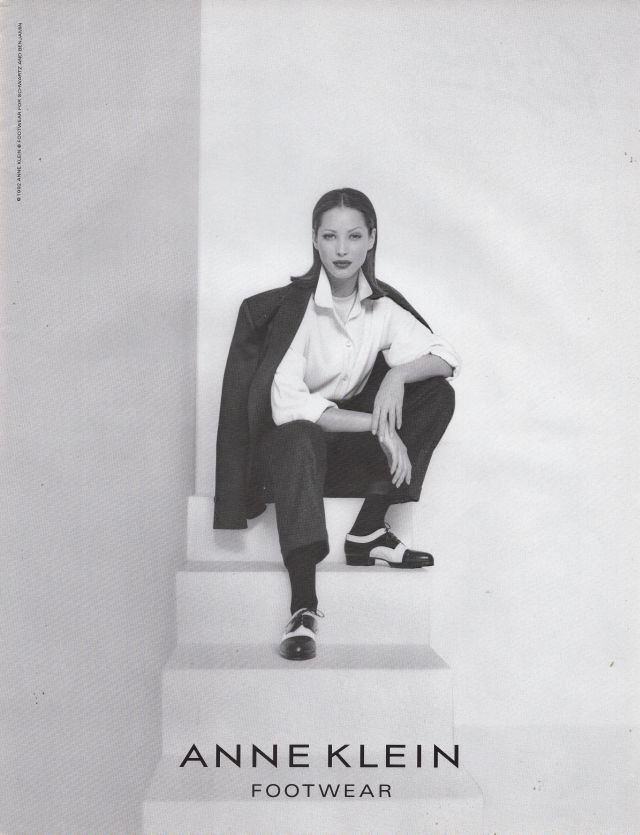 Christy Turlington featured in  the Anne Klein advertisement for Autumn/Winter 1992