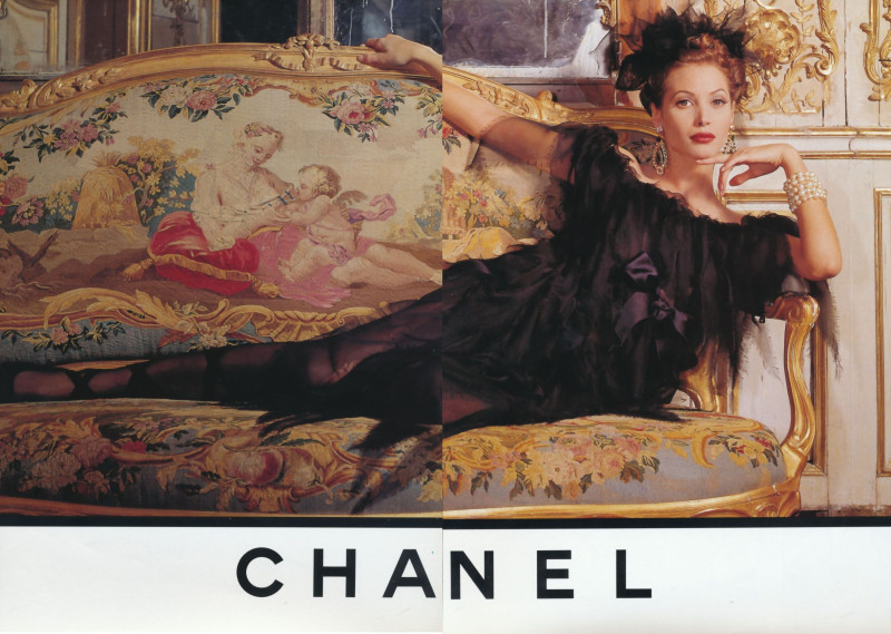 Christy Turlington featured in  the Chanel Haute Couture advertisement for Spring/Summer 1992