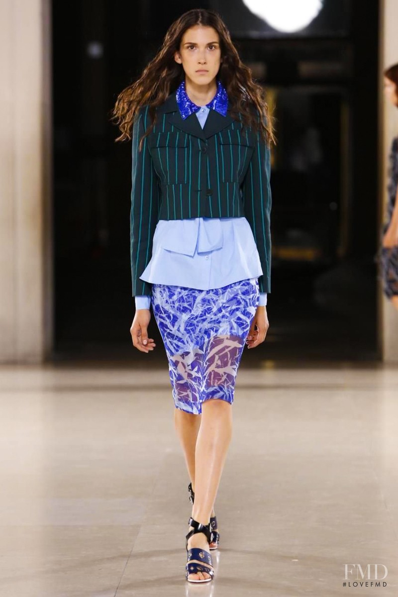 Ana Buljevic featured in  the Jonathan Saunders fashion show for Spring/Summer 2015