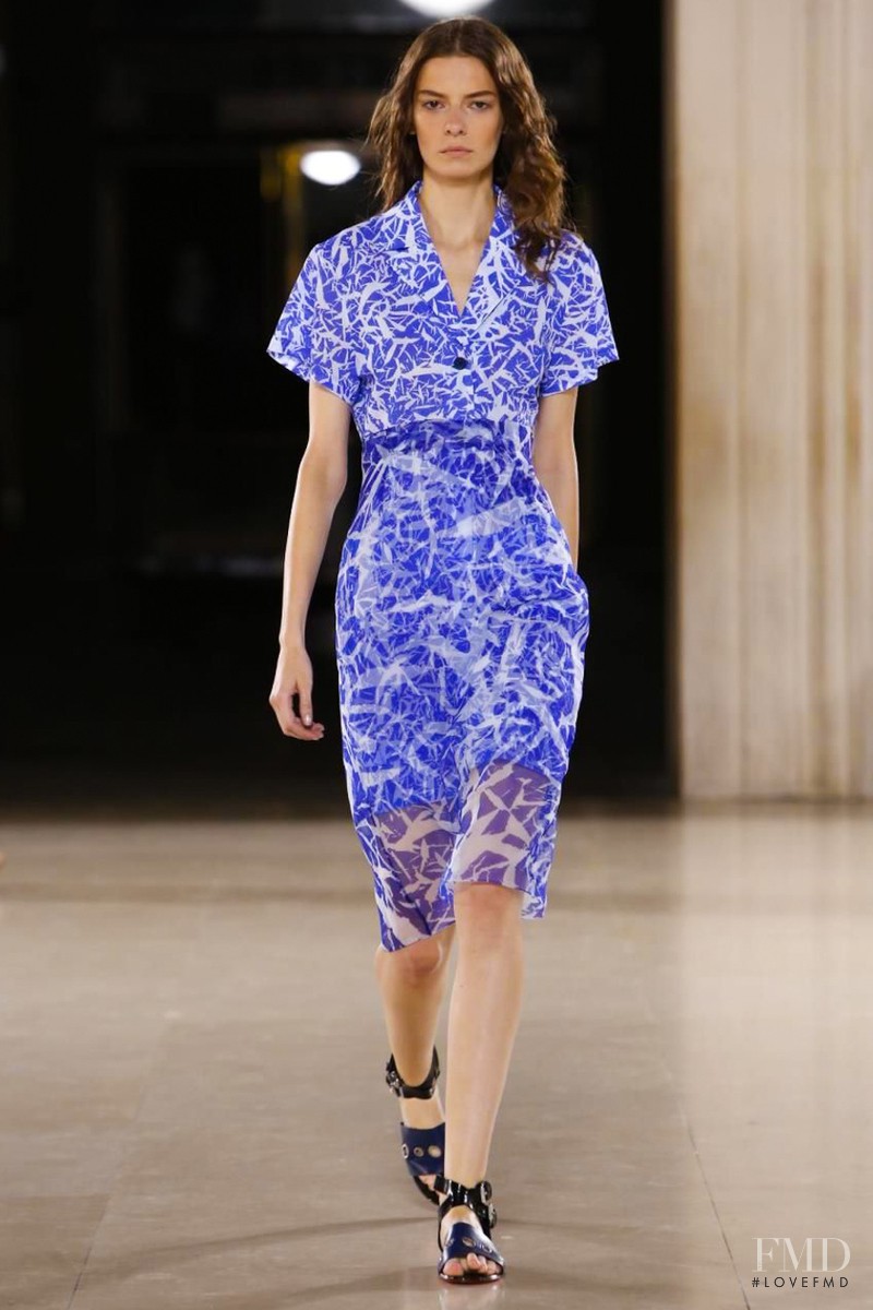 Dasha Denisenko featured in  the Jonathan Saunders fashion show for Spring/Summer 2015