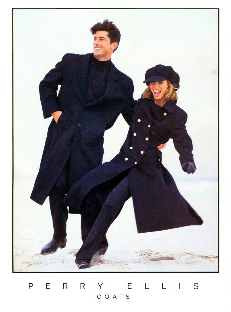 Christy Turlington featured in  the Perry Ellis advertisement for Autumn/Winter 1992