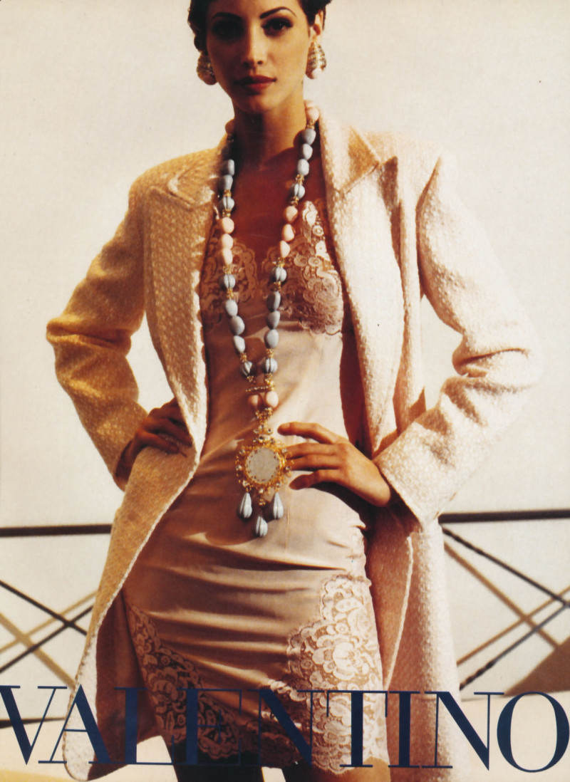 Christy Turlington featured in  the Valentino advertisement for Autumn/Winter 1992