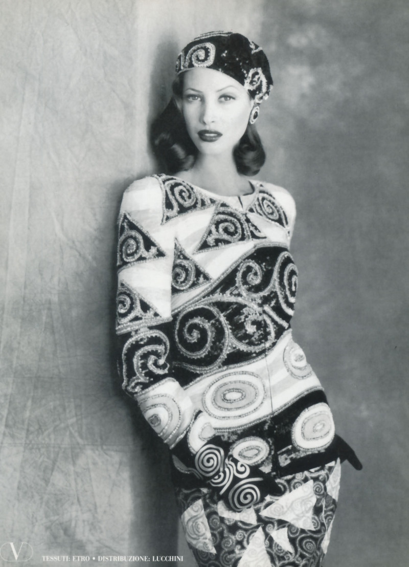 Christy Turlington featured in  the Valentino Couture advertisement for Autumn/Winter 1992