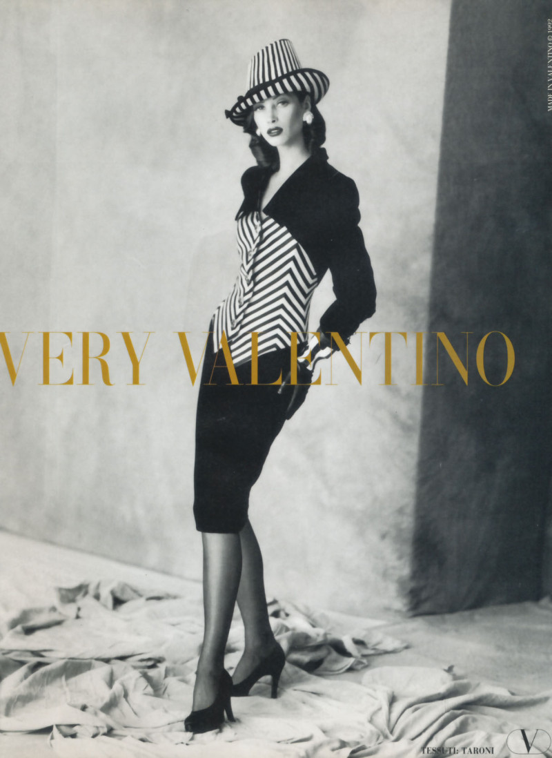 Christy Turlington featured in  the Valentino Couture advertisement for Autumn/Winter 1992