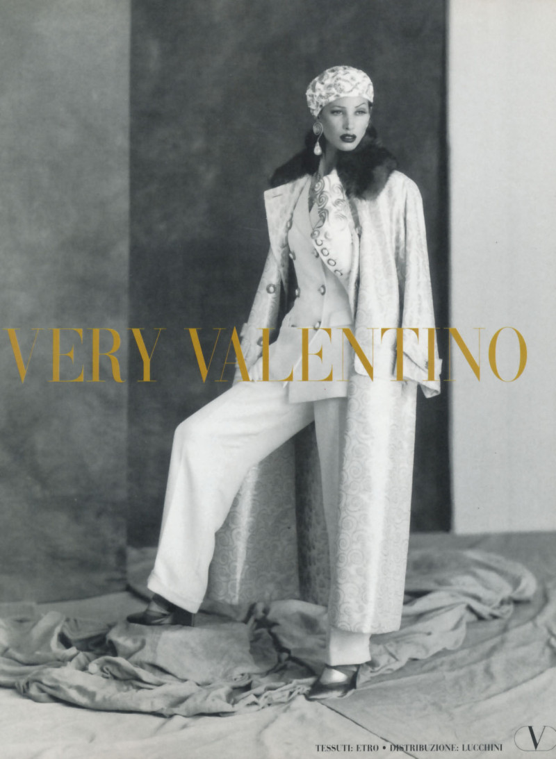 Christy Turlington featured in  the Valentino Couture advertisement for Autumn/Winter 1992