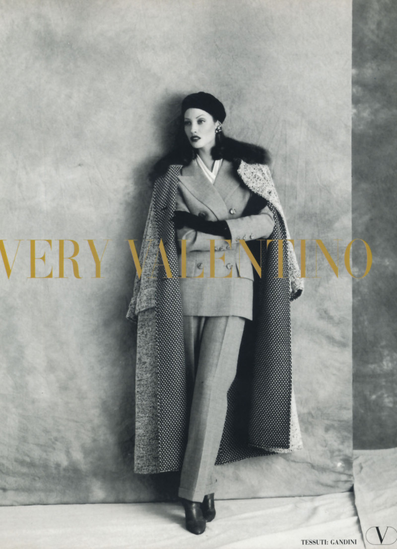 Christy Turlington featured in  the Valentino Couture advertisement for Autumn/Winter 1992