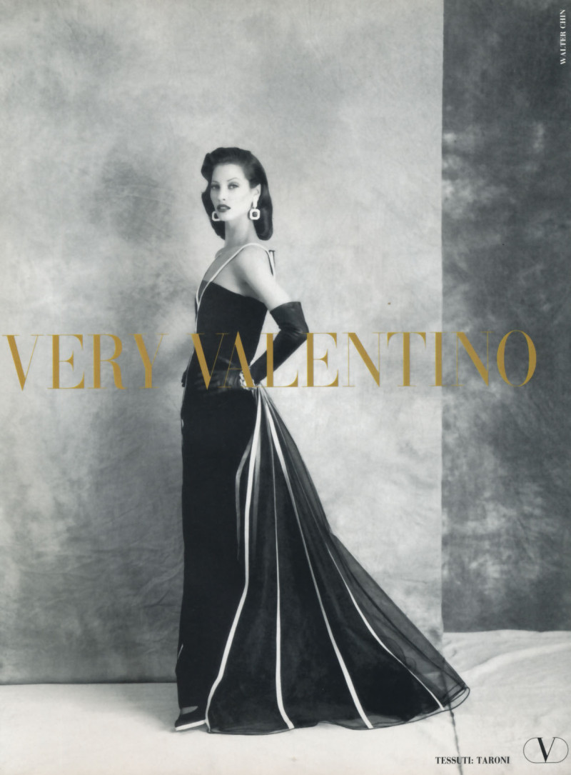 Christy Turlington featured in  the Valentino Couture advertisement for Autumn/Winter 1992