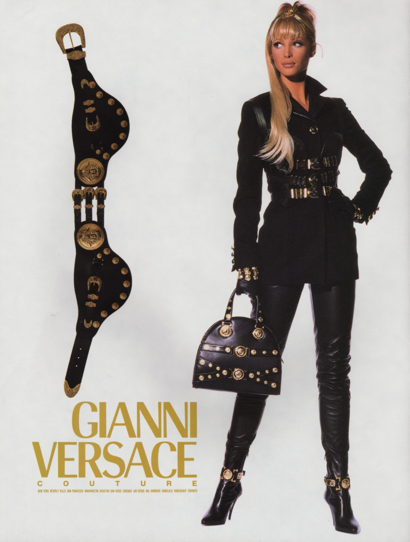 Christy Turlington featured in  the Versace advertisement for Spring/Summer 1992