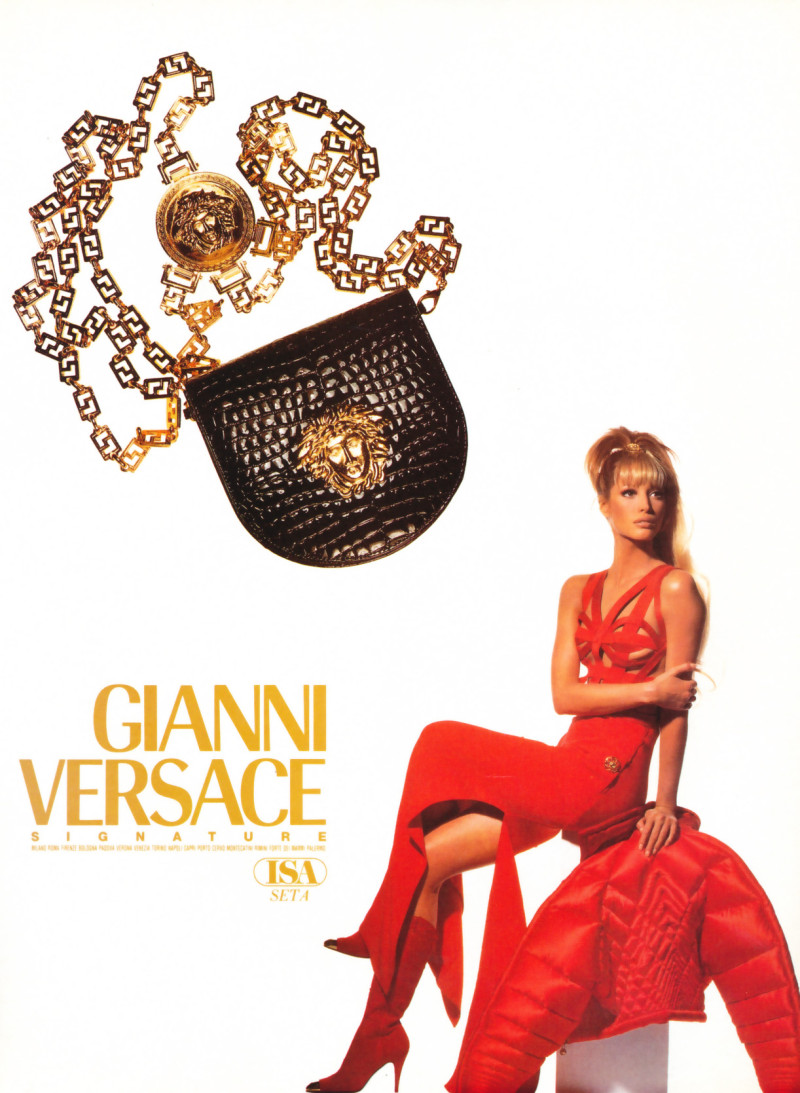 Christy Turlington featured in  the Versace advertisement for Spring/Summer 1992