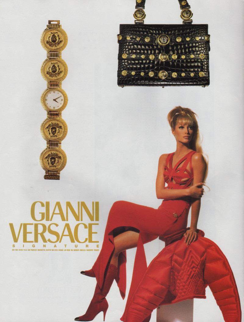 Christy Turlington featured in  the Versace advertisement for Spring/Summer 1992