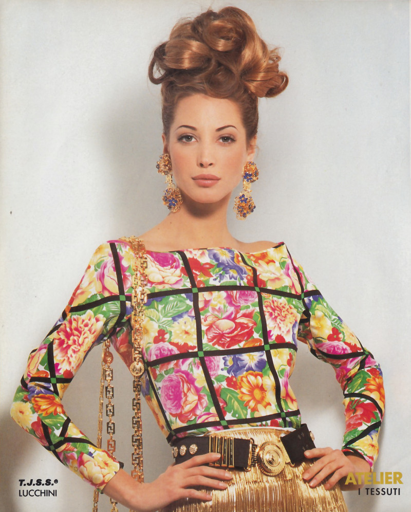 Christy Turlington featured in  the Atelier Versace advertisement for Spring/Summer 1992