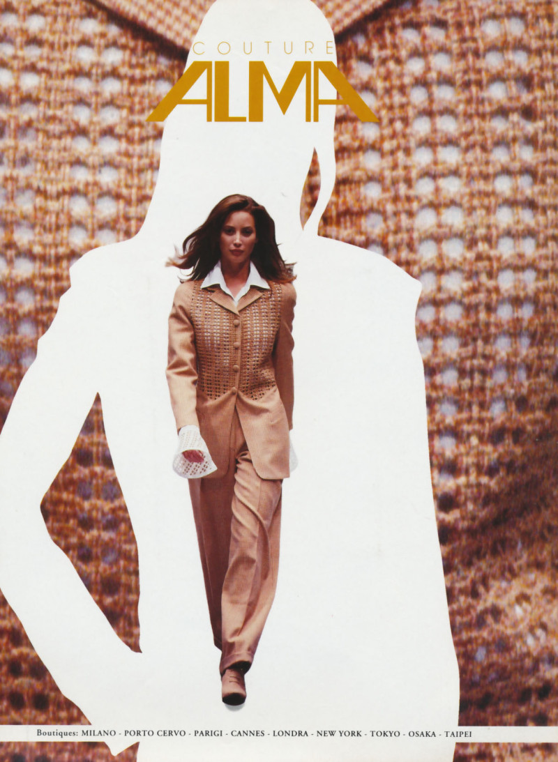 Christy Turlington featured in  the Alma advertisement for Autumn/Winter 1993