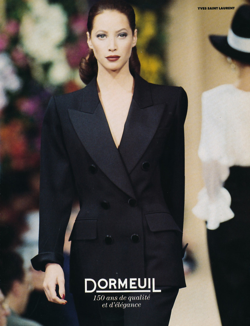 Christy Turlington featured in  the Dormeuil advertisement for Autumn/Winter 1993