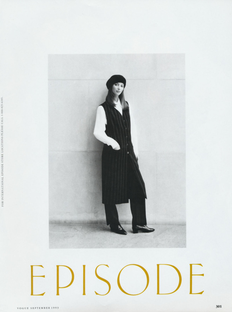 Christy Turlington featured in  the Episode advertisement for Autumn/Winter 1993