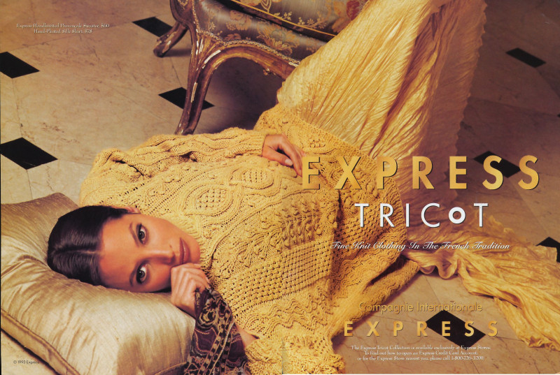 Christy Turlington featured in  the Express advertisement for Holiday 1993