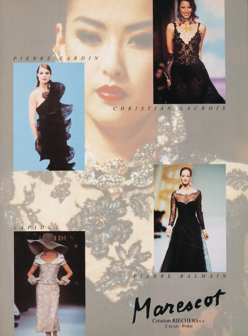 Christy Turlington featured in  the Macy\'s advertisement for Autumn/Winter 1993