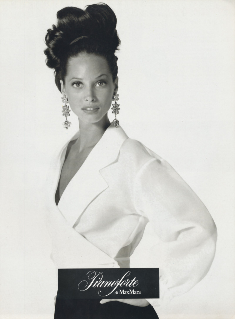 Christy Turlington featured in  the Max Mara advertisement for Spring/Summer 1993