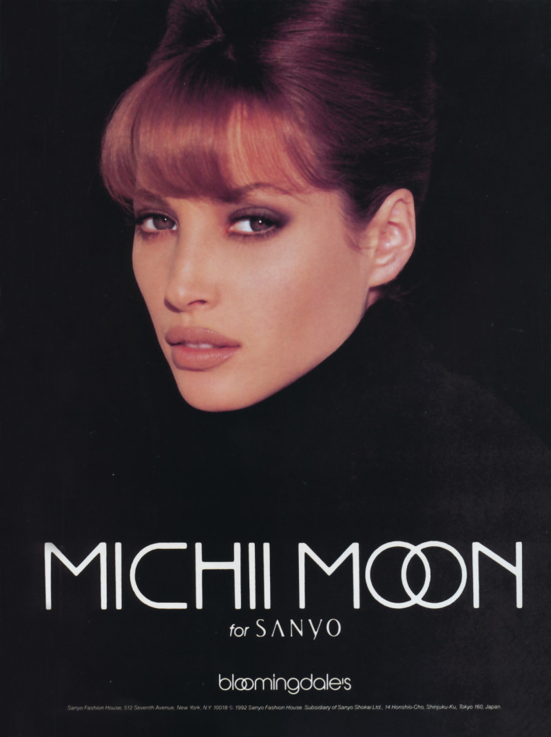 Christy Turlington featured in  the Sanyo Michii Moon advertisement for Autumn/Winter 1993