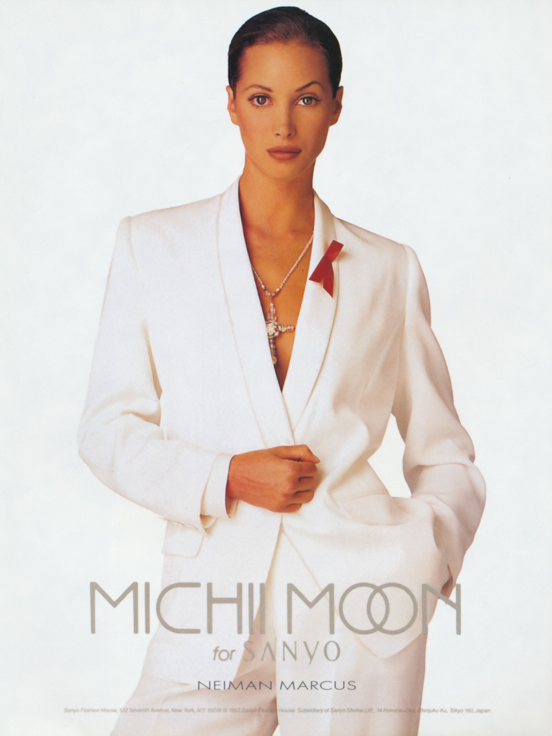 Christy Turlington featured in  the Sanyo Michii Moon advertisement for Spring/Summer 1991