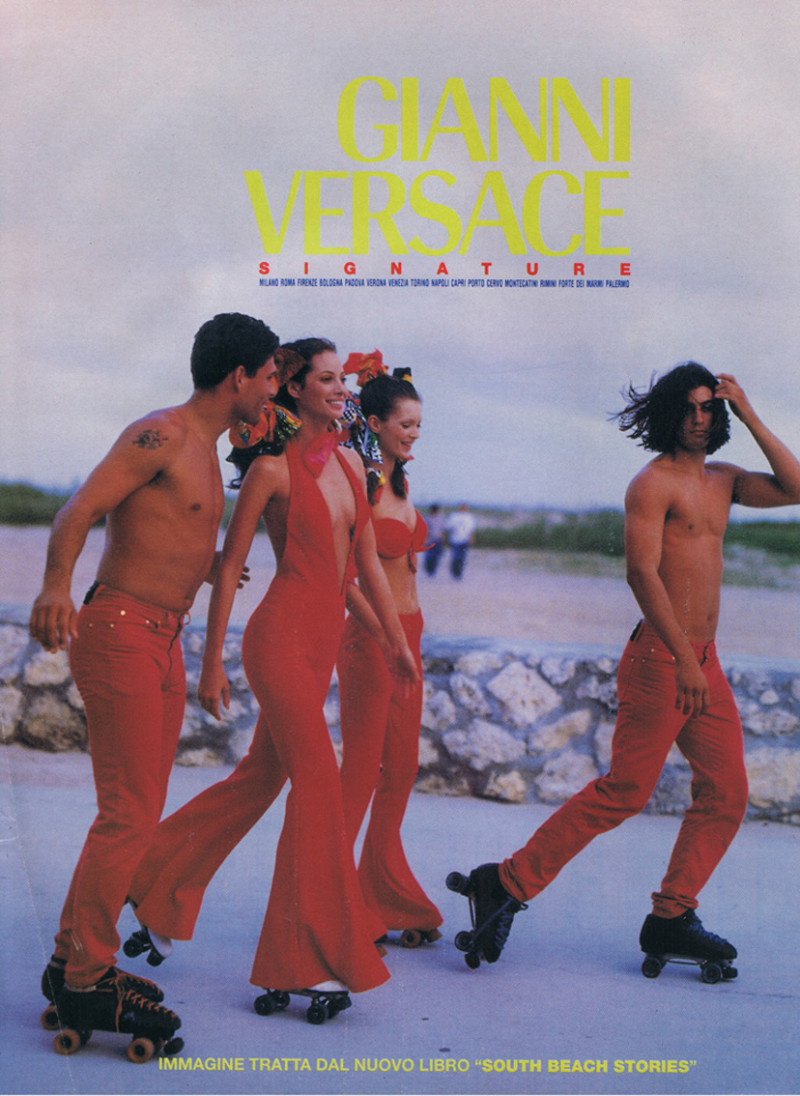 Christy Turlington featured in  the Versace advertisement for Spring/Summer 1993