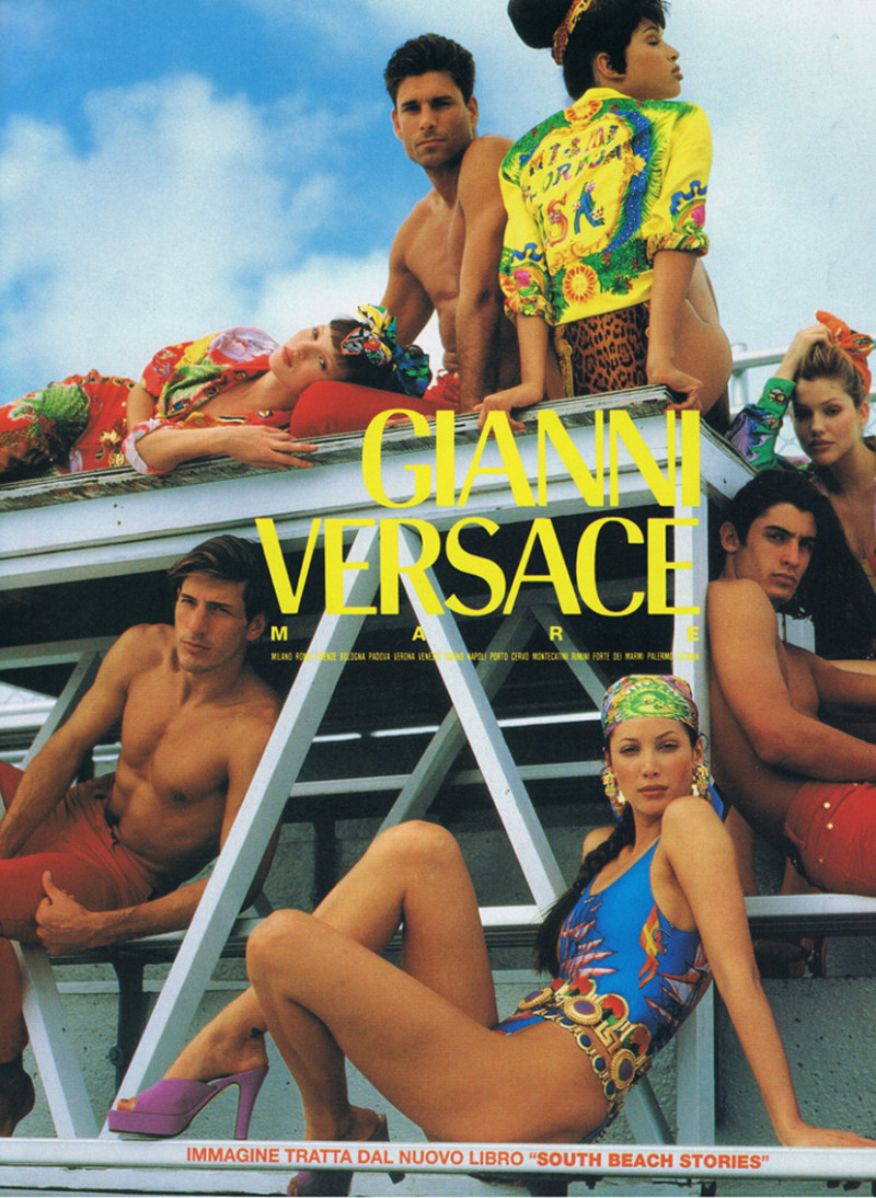 Christy Turlington featured in  the Versace advertisement for Spring/Summer 1993