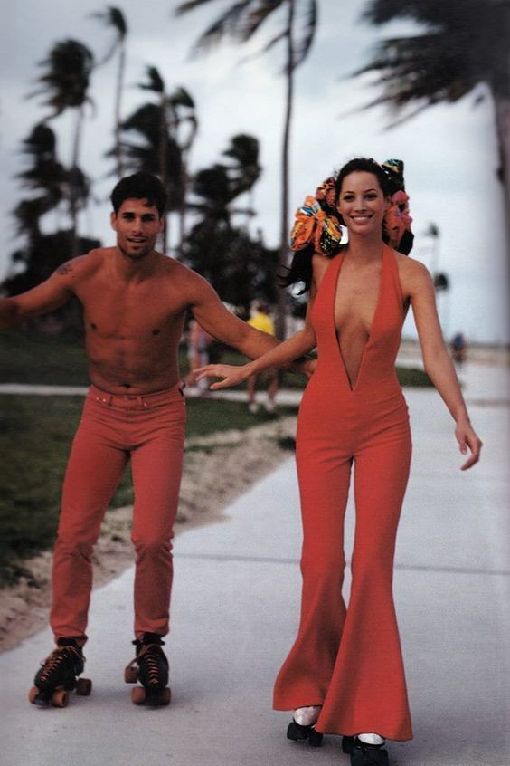 Christy Turlington featured in  the Versace advertisement for Spring/Summer 1993