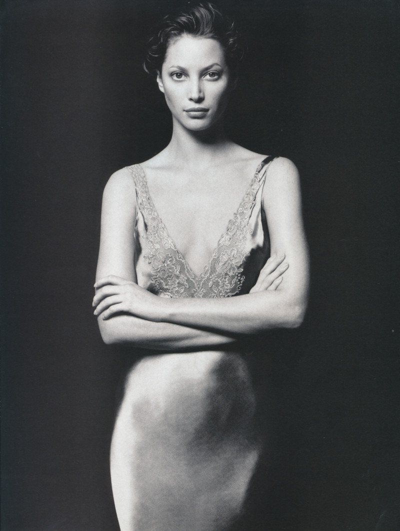 Christy Turlington featured in  the Calvin Klein advertisement for Autumn/Winter 1994