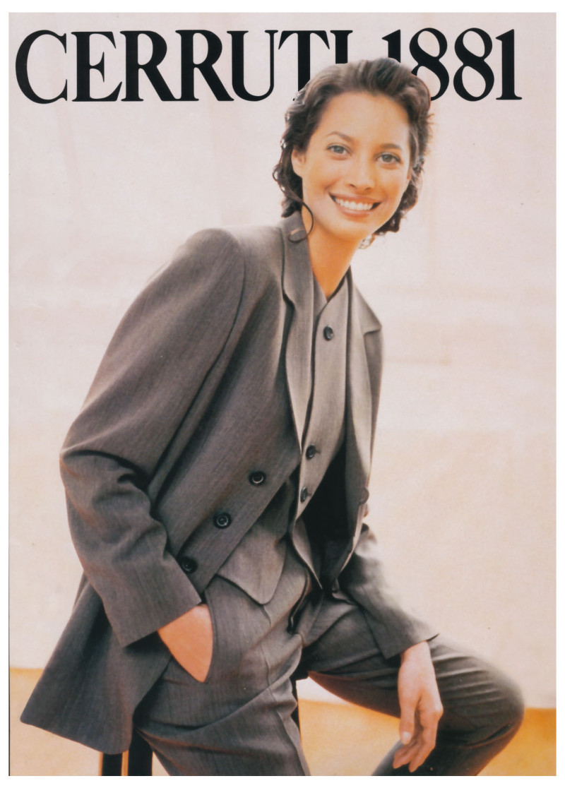 Christy Turlington featured in  the Cerruti 1881 advertisement for Autumn/Winter 1994