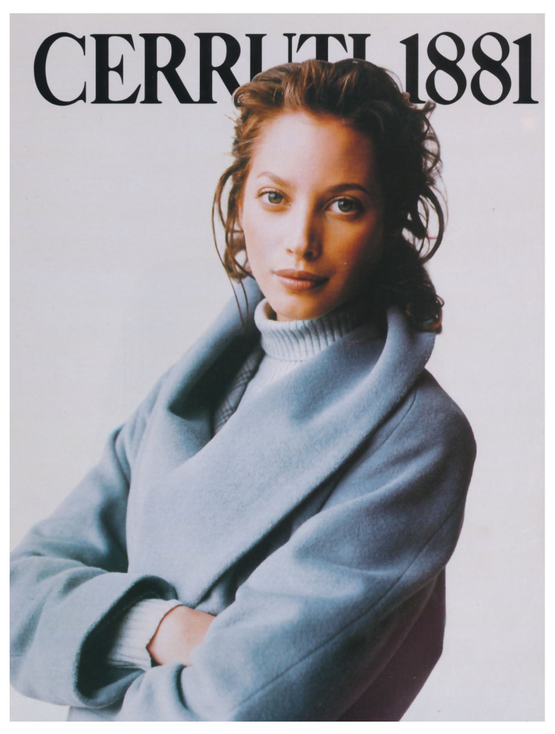 Christy Turlington featured in  the Cerruti 1881 advertisement for Autumn/Winter 1994