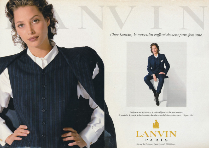 Christy Turlington featured in  the Lanvin advertisement for Autumn/Winter 1994