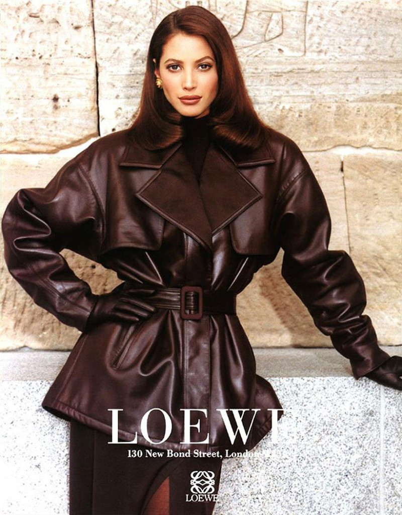 Christy Turlington featured in  the Loewe advertisement for Autumn/Winter 1994