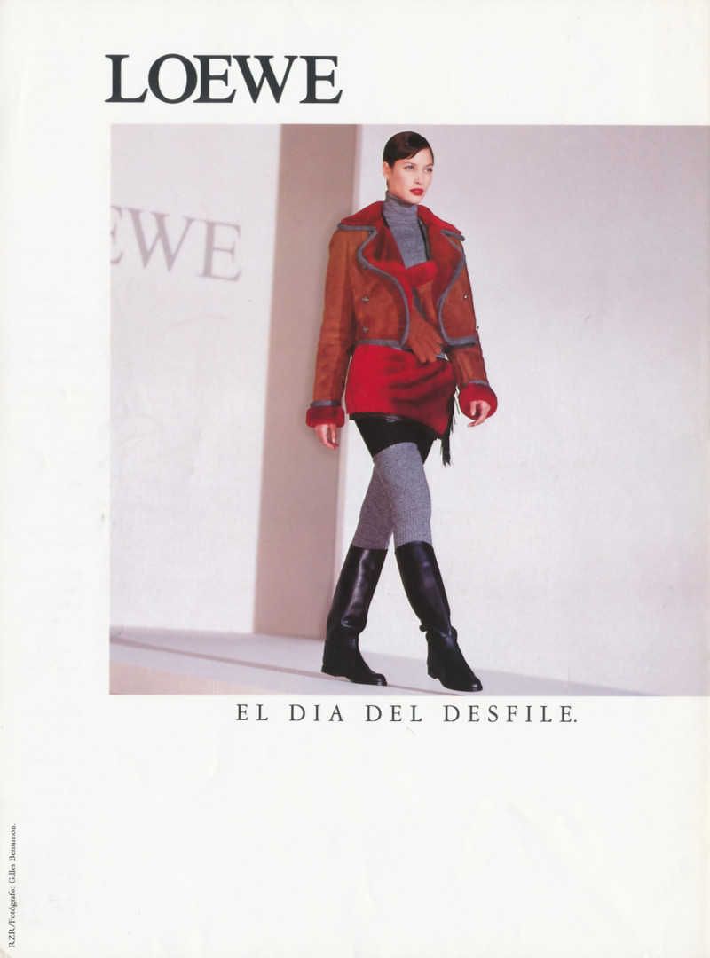 Christy Turlington featured in  the Loewe advertisement for Autumn/Winter 1994