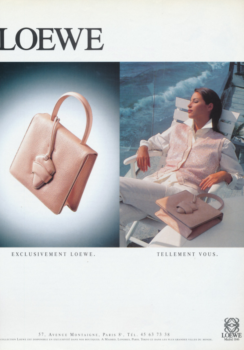 Christy Turlington featured in  the Loewe advertisement for Autumn/Winter 1994