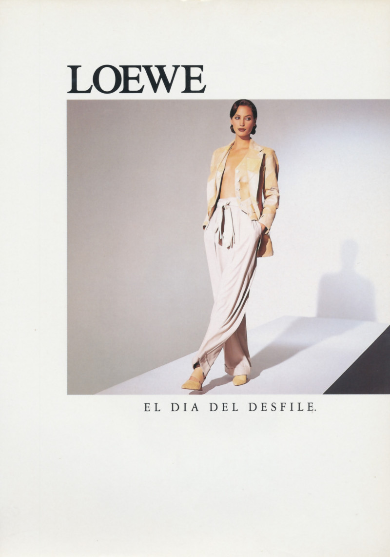 Christy Turlington featured in  the Loewe advertisement for Autumn/Winter 1994