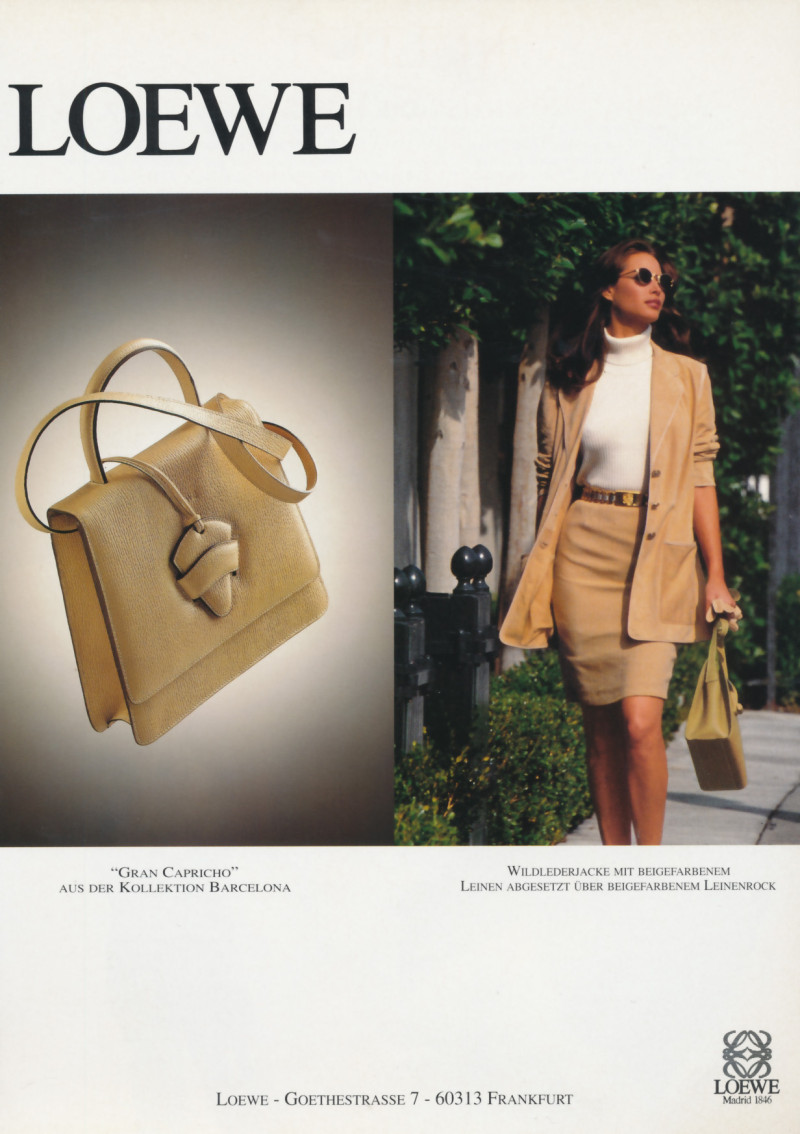 Christy Turlington featured in  the Loewe advertisement for Autumn/Winter 1994