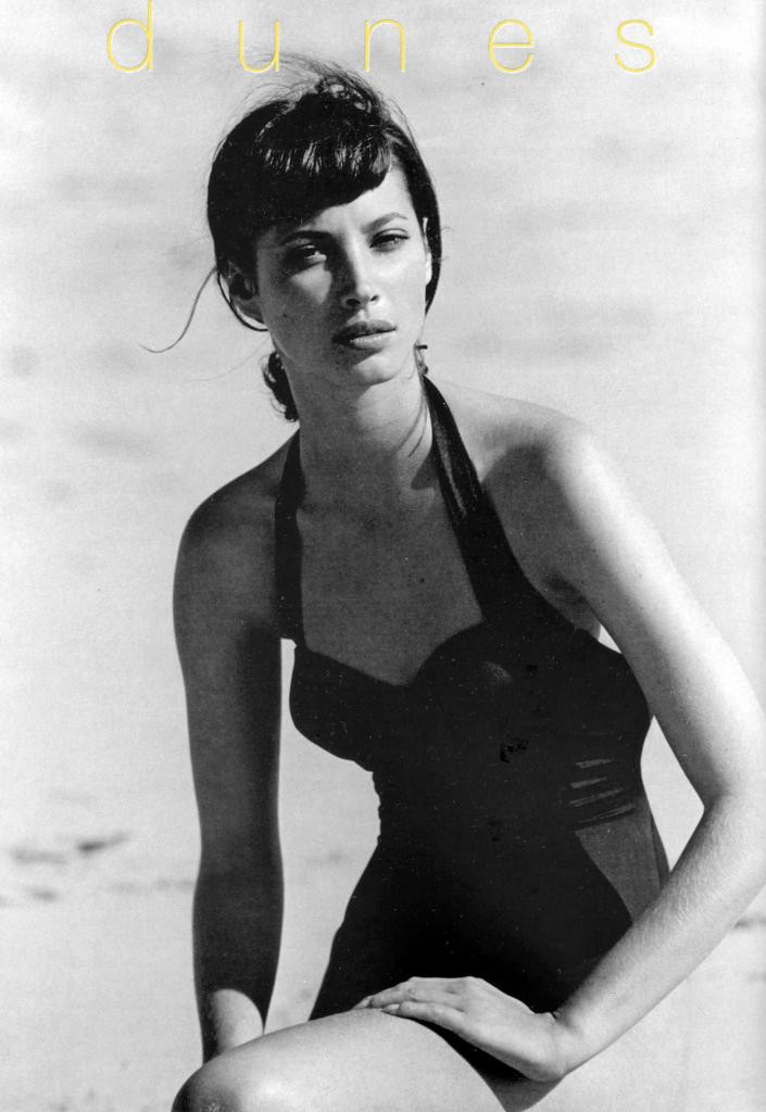 Christy Turlington featured in  the Mango advertisement for Summer 1994