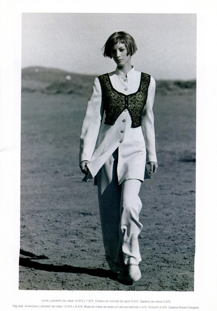 Christy Turlington featured in  the Mango advertisement for Spring 1994