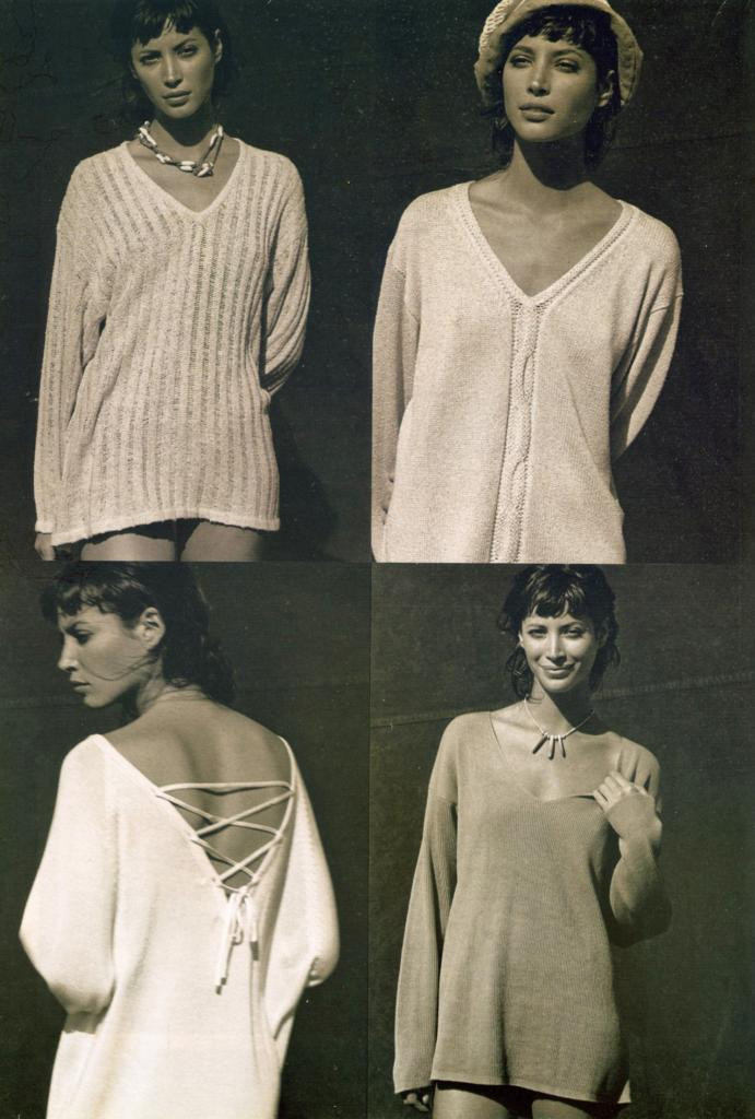 Christy Turlington featured in  the Mango advertisement for Spring 1994