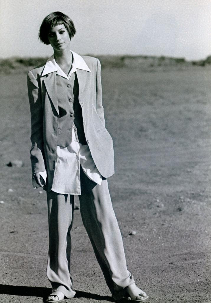 Christy Turlington featured in  the Mango advertisement for Spring 1994