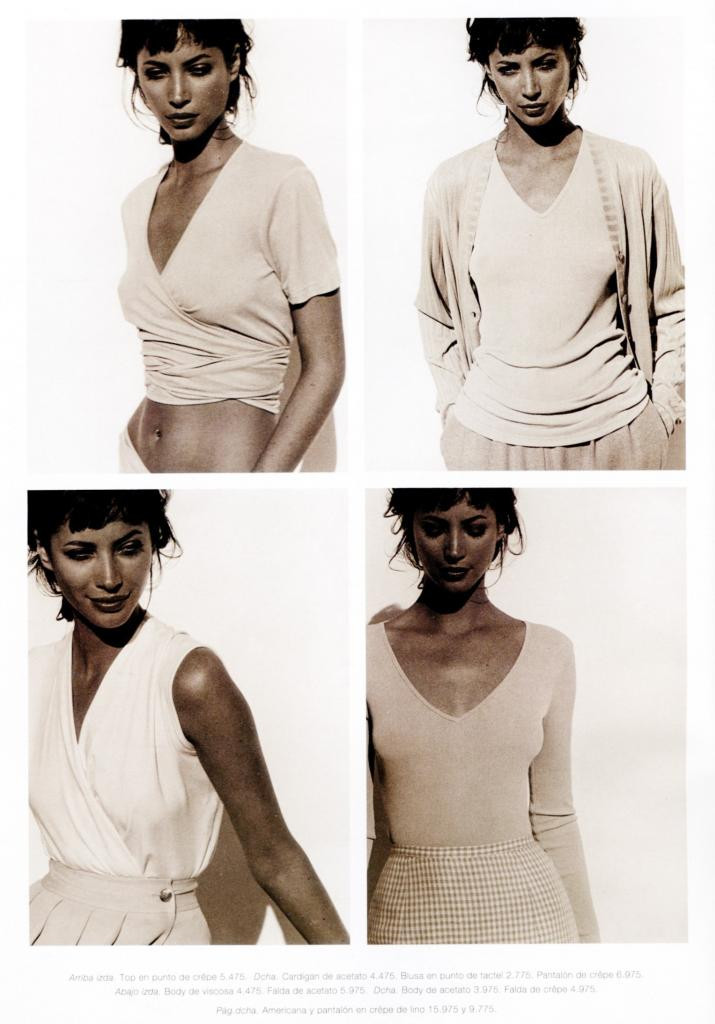 Christy Turlington featured in  the Mango advertisement for Spring 1994