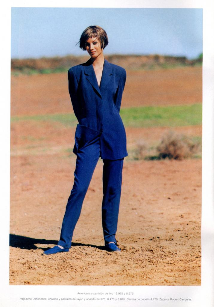 Christy Turlington featured in  the Mango advertisement for Spring 1994