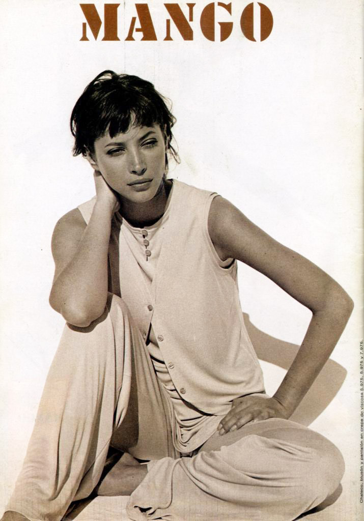 Christy Turlington featured in  the Mango advertisement for Spring 1994