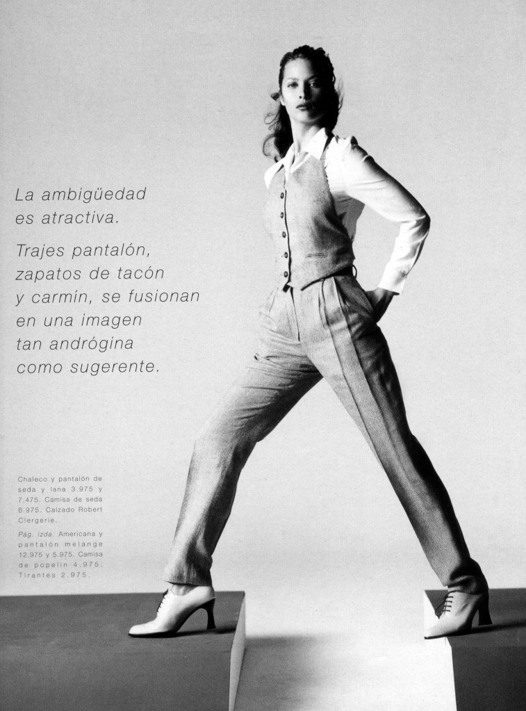 Christy Turlington featured in  the Mango advertisement for Fall 1994