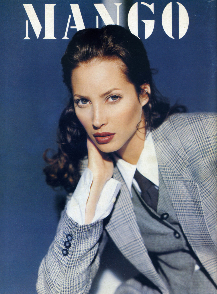 Christy Turlington featured in  the Mango advertisement for Fall 1994