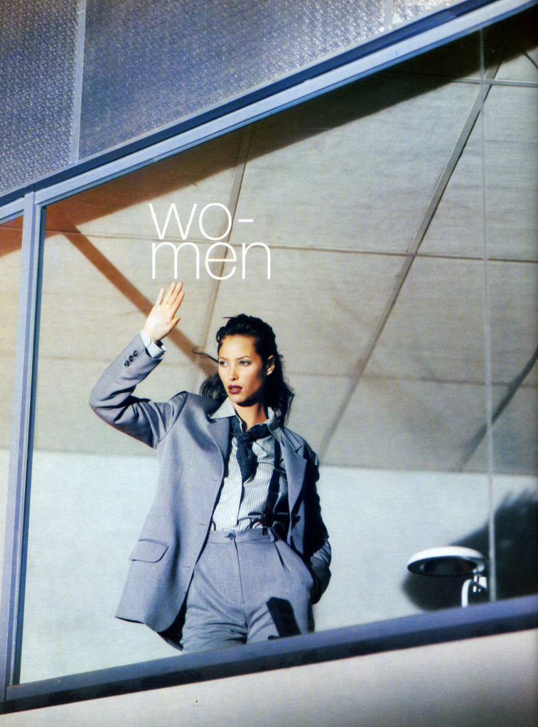 Christy Turlington featured in  the Mango advertisement for Fall 1994