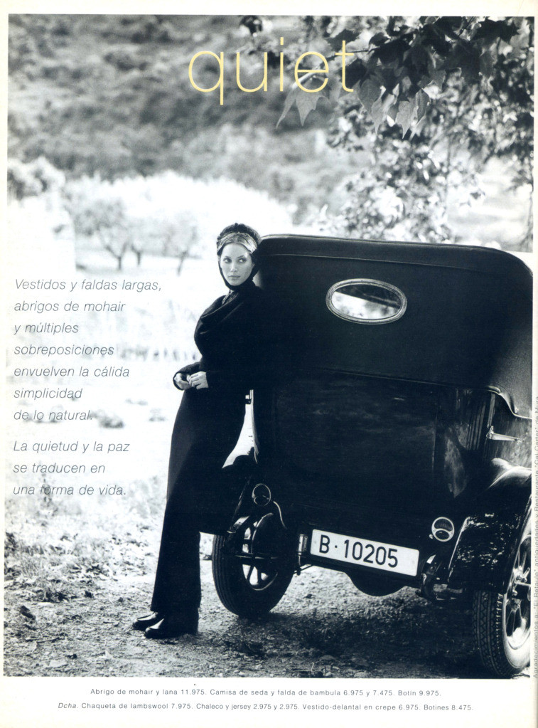 Christy Turlington featured in  the Mango advertisement for Fall 1994