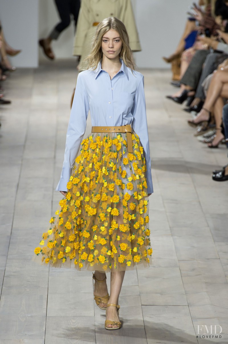 Ondria Hardin featured in  the Michael Kors Collection fashion show for Spring/Summer 2015