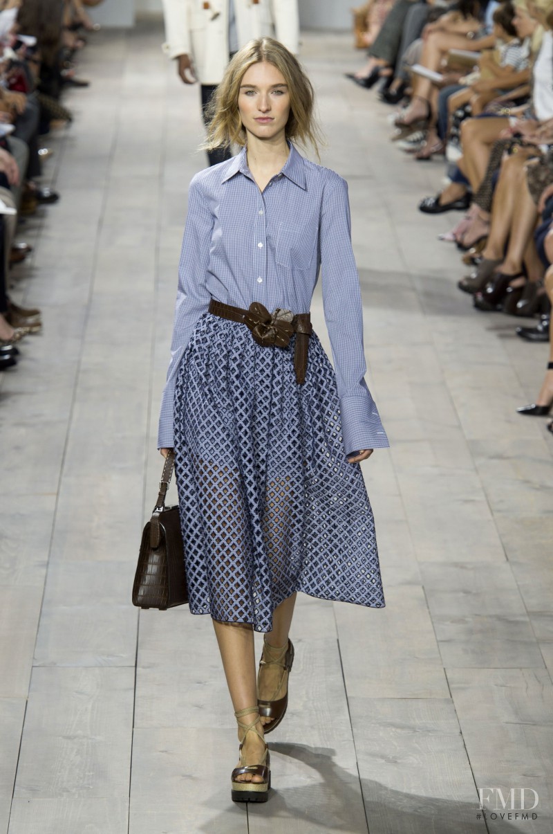 Manuela Frey featured in  the Michael Kors Collection fashion show for Spring/Summer 2015