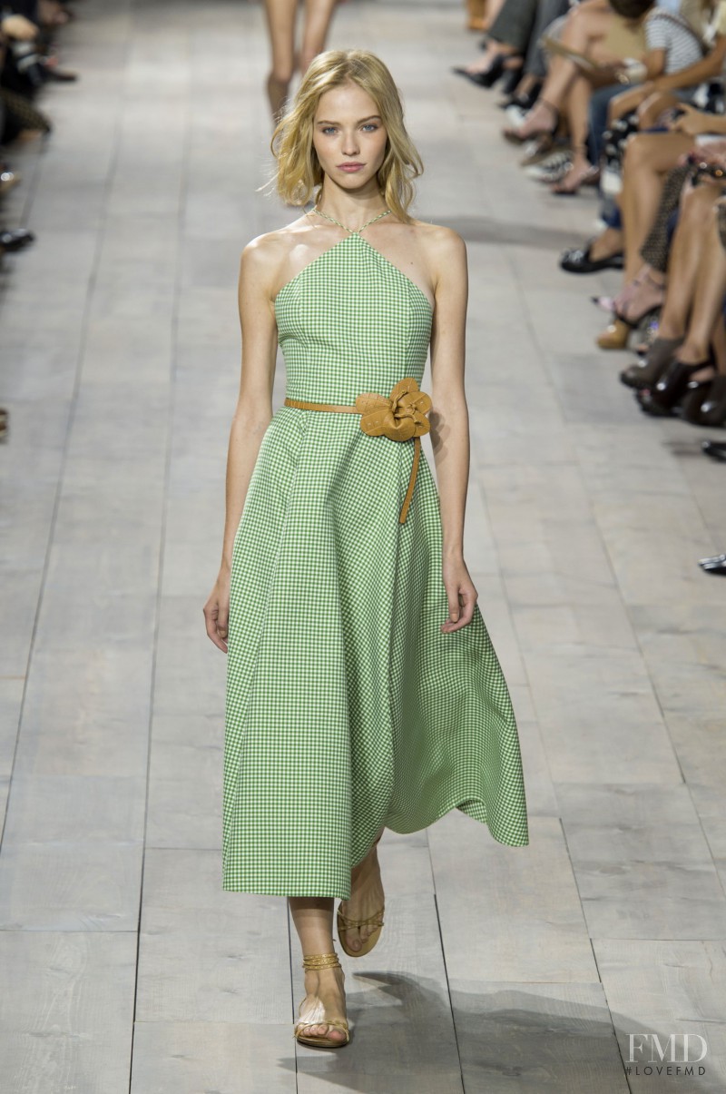 Sasha Luss featured in  the Michael Kors Collection fashion show for Spring/Summer 2015